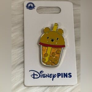 NEW Disney Parks Winnie The Pooh Boba Milk Tea Pin With a Card 2024